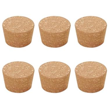 Imagem de OLYCRAFT 6 peças de rolhas de cortiça grandes 4,7 a 5 cm rolhas de cortiça afuniladas plugues de rolha tampas de pote de conserva plugues de madeira cônico rolha de madeira para potes de pedreiro de