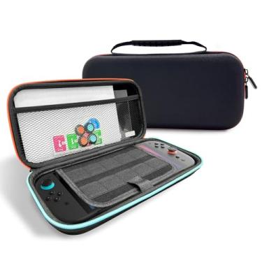 Imagem de Carrying Case for Nintendo Switch 2 (2025) - Portable Travel Case for Switch 2, 2 Screen Protectors, Thumb Grip Caps, 10 Game Card Storage, Black