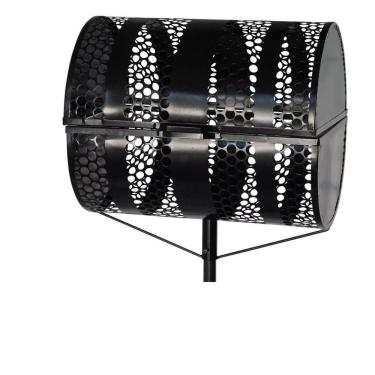 Imagem de Lixeira De Rua Com Tampa Para Calçada Passeio 50cm Abaulada 50x50x60cm