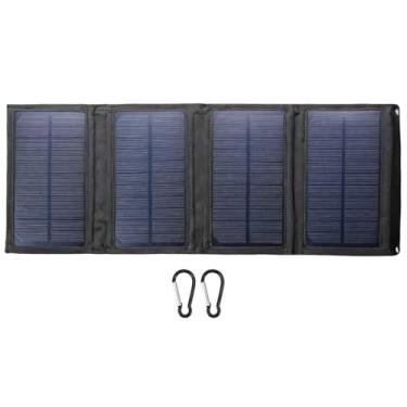 Imagem de LUMINFLY Kit de carregador solar de 20 W, bolsa de carregamento dobrável para painel solar, interface USB, design camuflado, eficiência monocristalina