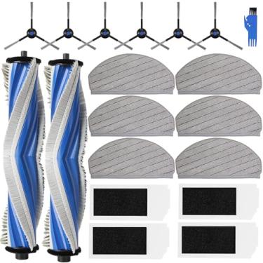 Imagem de Substituição para ECOVACS DEEBOT N20 Pro Plus, N20 Plus, para Yeedi C12 Pro Plus, aspirador de pó C12, 2 escovas principais, 4 filtros, 6 esfregões, 6 escovas laterais, kit de acessórios N20 Plus