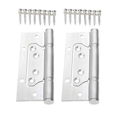 Imagem de 2 pcs porta de madeira dobradiças de aço inoxidável dobradiças de aço inoxidável mudo 4 polegadas / 5 polegadas porta armário de hardware de móveis YYDFPIIA (Color : 5 inch)
