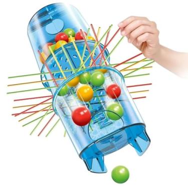 Imagem de Jogo Tira Varetas, Jogo de Habilidade e Destreza com Varetas Coloridas e Bolas, Brinquedo Educativo para Crianças 6+ Anos, Diversão em Família