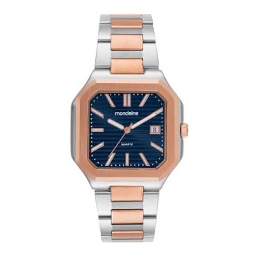 Imagem de Mondaine Relógio Masculino Quadrado Calendário Rose Slim