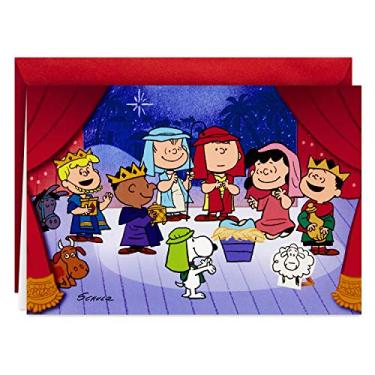 Imagem de Hallmark Cartões de Natal Peanuts, concurso de presépio (16 cartões e 17 envelopes)