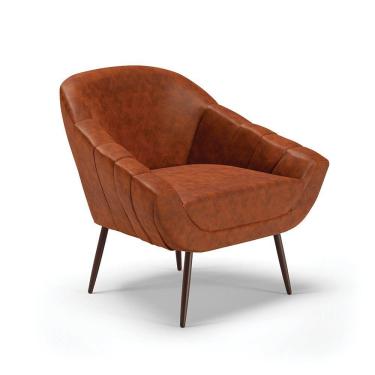 Imagem de Poltrona Corano Pés Palito Ferro Nozes