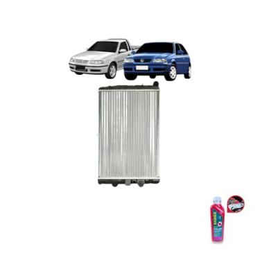 Imagem de Kit Radiador VW Gol Parati GII GIII GIV 1995 a 2008 1.0 1.6 2.0 + Aditivo Radiador Rosa