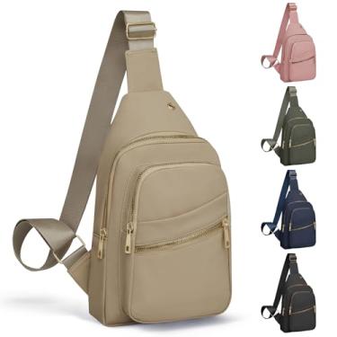 Imagem de Aganmi Mochila transversal para mulheres, Caqui