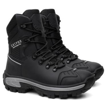 Imagem de Bota Tática Masculina em Couro Legítimo Resistente com Solado Microexpandido Leve-Masculino