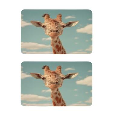 Imagem de Blueangle Conjunto de 2 ímãs de geladeira girafa - Ímãs decorativos engraçados de geladeira de cozinha - Seguro para lava-louças e decoração magnética durável (375)