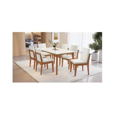 Imagem de Mesa de Jantar Retangular Nesher Monalisa com 160 cm de Largura