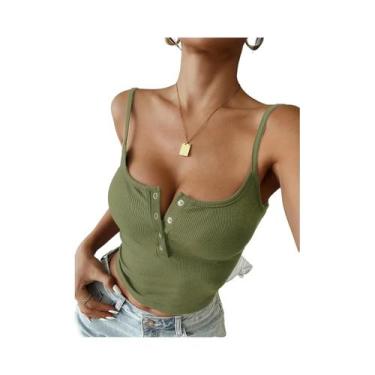 Imagem de Top Cropped Slim Feminino Com Alças Coreanas Camisola Y2K Casual Básic