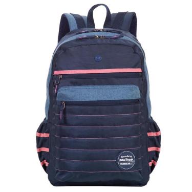 Imagem de Mochila Sestini 2 Compartimentos Paul Frank World Jeans Azul-Unissex