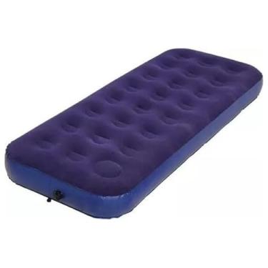 Imagem de Colchão Inflável Solteiro Confortável Multiuso Para Camping, Viajem e Hóspedes, Suporta Até 100kgs,NÃO ACOMPANHA BOMBA