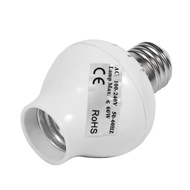 Imagem de Zerodis Soquete de Luz Com Sensor de Movimento E27, Detecção de Micro-ondas PIR, Suporte de Lâmpada ABS para LED e Incandescente, Eficiência Energética, Instalação de Banheiro e Armário