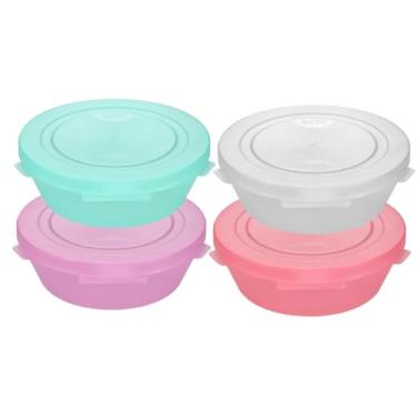 Imagem de Genérico, Kit 4 Potes Organizador Cony 1500ml Translúcidos Cores Sortidas