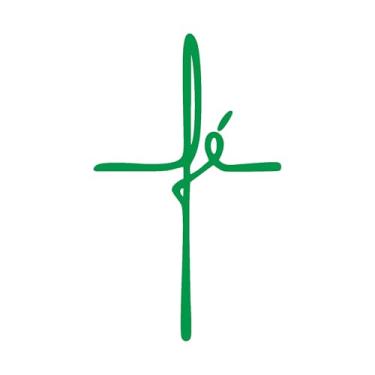 Imagem de Adesivo FÉ – Decalque Religioso – símbolo Cristão para Carro, Capacete, Notebook (VERDE, 29x47,5cm)