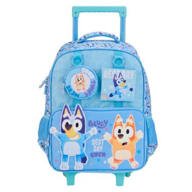 Imagem de Mochila 16" Rodinhas Escolar Bluey e Bingo Infantil Youtuber