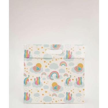 Imagem de Embalagem Presente Sacola Estampada Marisa-97111, Bege, UN