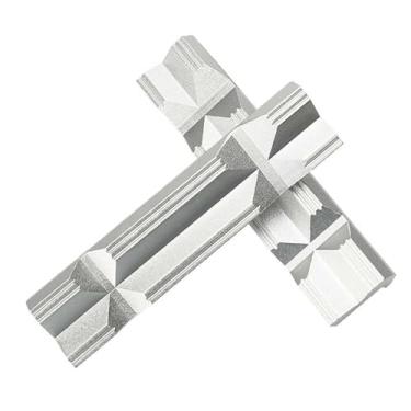 Imagem de Pacote com 2 almofadas de mandíbulas magnéticas de 12,7 cm, protetor multiuso para torno de bancada de metal, garras de torno de liga de alumínio para marcenaria, fabricação DIY, encanamento (prata)