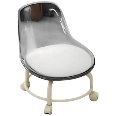 Imagem de Banqueta Multiuso com Rodinhas, Plástico, 37 cm x 33 cm, Cores Sortidas, Suporta até 80kg, para Salões de Beleza, Banquetas para Escritório em Casa, Clínicas, Escritórios