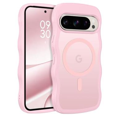 Imagem de BENTOBEN Capa magnética para Google Pixel 10 Pro fofa, ondulada ondulada Pixel 10Pro [compatível com MagSafe] Capa de telefone antiderrapante fosca fina feminina masculina meninos para Google 10Pro