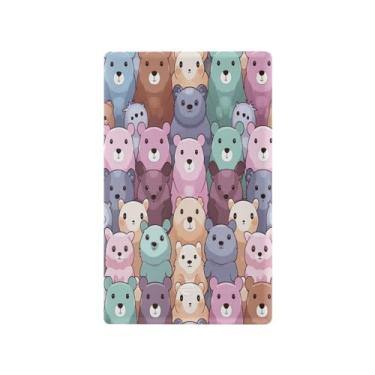 Imagem de Wassud Placa de cobertura de interruptor de luz com padrão de ursos fofos, 1 capa de tomada em branco placa de parede decorativa decoração de casa sala de estar quarto