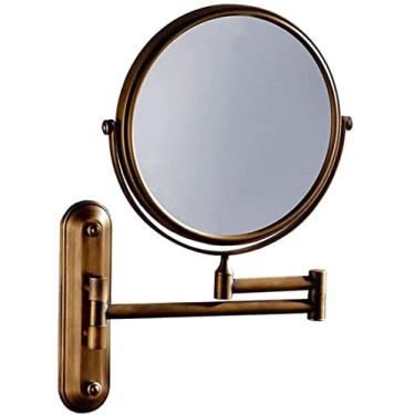 Imagem de Espelho de maquiagem com ampliação de dois lados com design giratório de 360° espelho de banheiro extensível