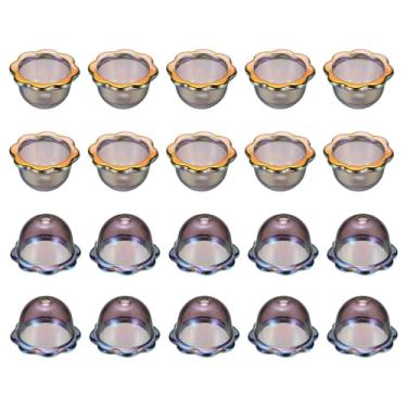 Imagem de PATIKIL 20 peças de contas de flor de sino, bonés de flores de acrílico, tampas de joias para artesanato, faça você mesmo, sinos de vento, brincos pendentes, pulseiras para decoração de corrente de