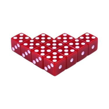 Imagem de 10 peças de plástico padrão 12mm jogo de dados brancos brinquedo novo 