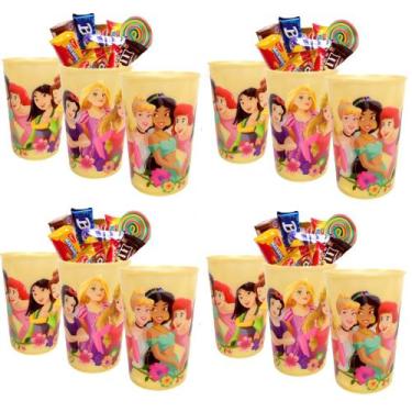 Imagem de Kit 25 Copos de Doces Lembranças de Festa Branca de Neve Ariel Bela - 