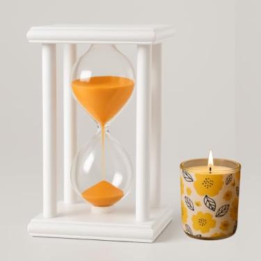 Imagem de Ampulheta de Madeira 30 Min • Kits com Lupa 90mm ou Difusor Aromático • Decoração, Estudo, Terapia e Presentes (Kit Ampulheta + Difusor Aromático)