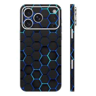 Imagem de Skin Wrap para iPhone 17 Pro Max, decalque de vinil, película protetora para telefone traseiro, câmera, moldura (azul)