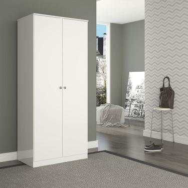 Imagem de Guarda-Roupa Solteiro com 2 Portas 75x175cm London Branco 6502