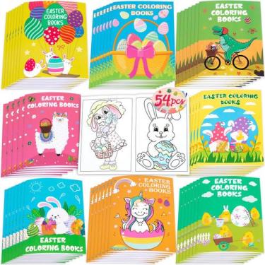 Imagem de Livros para colorir 90shine Easter 54 unidades para crianças com 72 fo