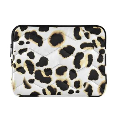 Imagem de Capa fina para laptop, estampa de leopardo, preta, bege, à prova de choque, capa protetora para notebook