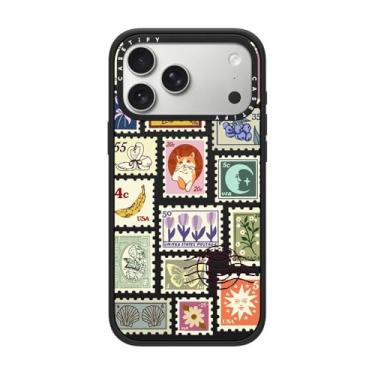 Imagem de CASETiFY Capa Impact para iPhone 17 Pro Max [fina/compatível com Magsafe/2,5 m. Proteção contra quedas de grau militar 4X] - Coleção de carimbos - Preto fosco