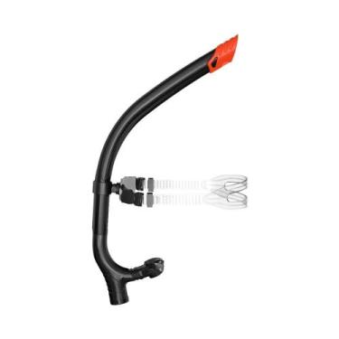 Imagem de Snorkel De Silicone Para Nadadores Com Válvula De Purga Unidirecional 
