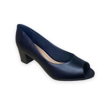 Imagem de Sapato Peep Toe Beira Rio Salto Baixo Grosso 4777400-Feminino