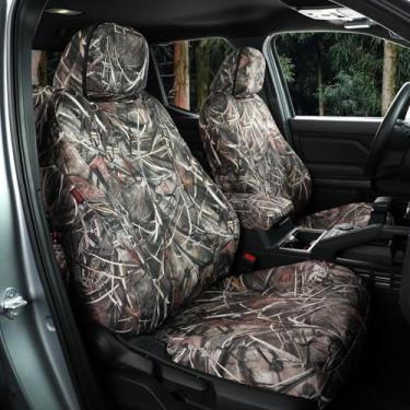 Imagem de Coverexpert Capas de assento de lona de carro de ajuste personalizado selecionadas para Dodge RAM 1500 Crew Cab 2019-2026 Big Horn/Lone Star/HFE/Rebel Capas de assento camufladas à prova d'água para