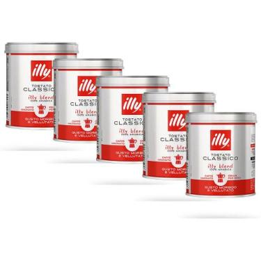 Imagem de Café Moído Illy Classico Filtrado Kit 5 Latas de 125g - Illy Café