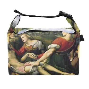 Imagem de TSENQUE Lancheira personalizada Raphael Deposition of Christ para mulheres no trabalho lancheira térmica macia personalizada lancheira para trabalho