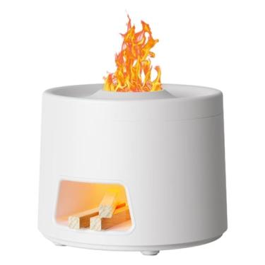 Imagem de WeiLaiKeQi Umidificador de névoa com difusor de óleos essenciais e luz noturna, portátil, com desligamento automático, ideal para escritórios, Branco