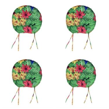 Imagem de Almofadas Futon Redonda Estampada Assento Para Cadeira - Tamanho 40x40 cm almofada para cadeira para Cadeira Banco e Sofá Assento Decorativo Confortável(COLOR 5)