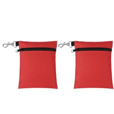 Imagem de YELARXI Bolsa para camiseta de golfe, bolsa de bola de golfe com zíper 17 x 12,7 cm com clipe de garra de lagosta de metal à prova d'água - Adequado para (camisetas bolas/suporte de objetos de valor