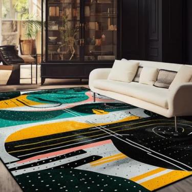 Imagem de Tapete de decoração para casa, sala de estar, macio, decoração de quarto, cabeceira, tapete de mesa de sofá fácil de limpar, flanela (6,5 x 13,1 pés (200 x 400 cm/JH0047-Flannel-6)