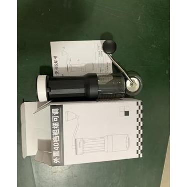 Imagem de Moedor manual de grãos de café para uso doméstico, moedor de café expresso ajustável de 40 níveis, com compartimento transparente, posicionamento de rolamento duplo, manivela longa, moedor de café