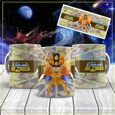 Imagem de Caneca Porcelana Os Cavaleiros do Zodíaco Cavaleiro de Ouro Todos Os Personagens 325ml (Touro)