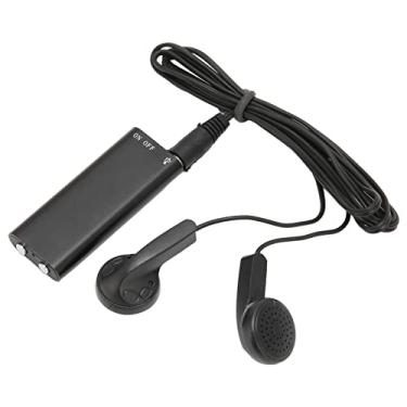 Imagem de POCREATION Gravador de Voz Mini, Gravador de Som Portátil de Liga de Alumínio Preto Com Gravação por Ativação de Voz 50DB para Reuniões Entrevistas Palestras (Inglês Neutro, Preto 16 GB)