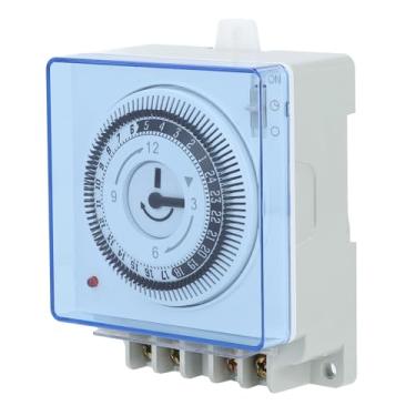 Imagem de Cryfokt Interruptor Com Temporizador de 24 Horas, Desligamento Automático para Eficiência Energética e de Segurança, Interruptor de Tempo Com Mostrador Mecânico para Diversas Aplicações